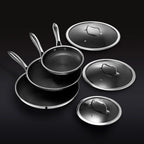 Hybrid Fry Pan Set With Lids, 6-pc