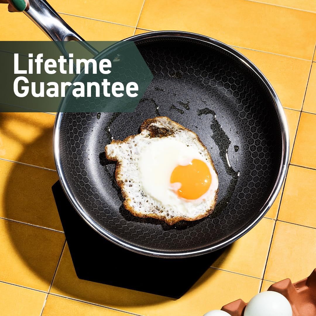 Hybrid Nonstick 8-Inch Frying Pan, Stay-Cool Handle, Dishwasher-Friendly, Oven-Safe Up to 900°F, Induction Ready, Compatible with All Cooktops