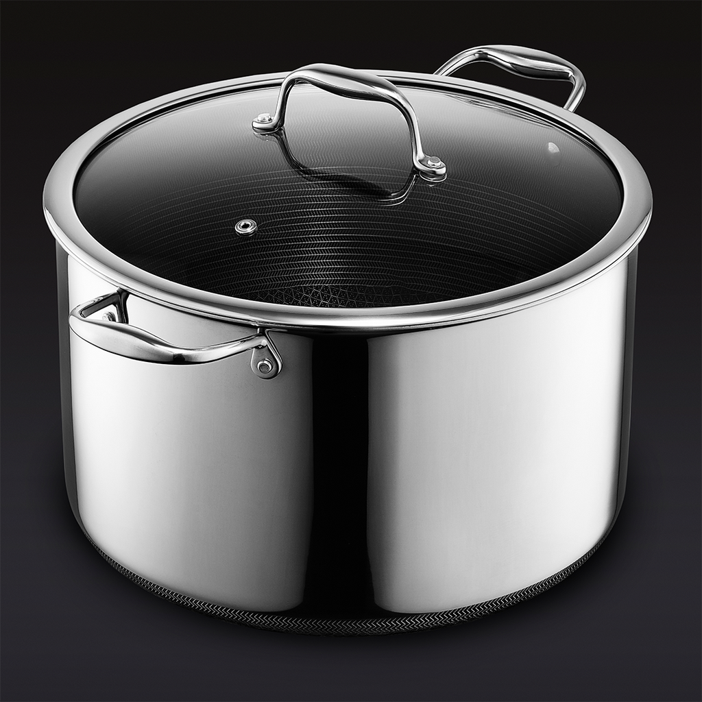 Hybrid Stock Pot with Lid, 12-Qt