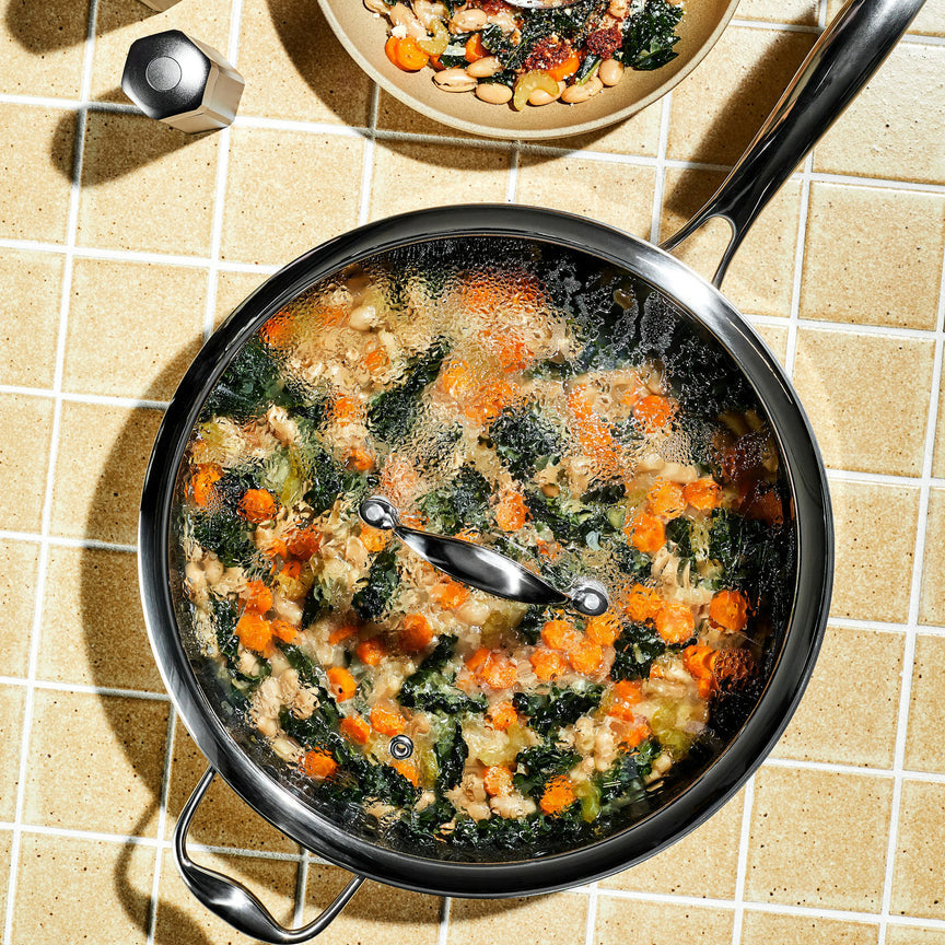 Hybrid Deep Sauté Pan with Lid