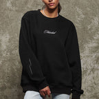 Cursive Unisex Crew Neck Sweatshirt