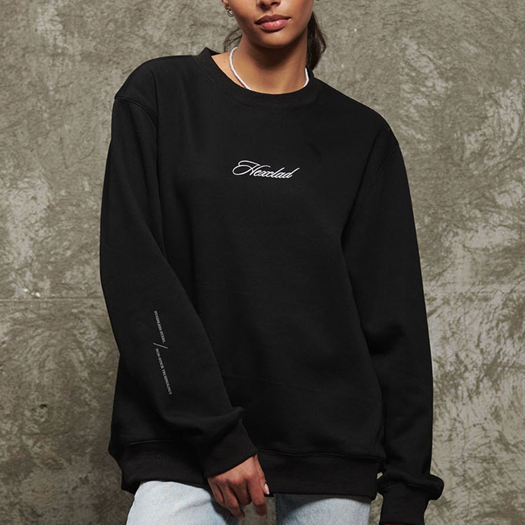 Cursive Unisex Crew Neck Sweatshirt