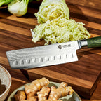 Damascus Steel Nakiri Knife, 6.5"