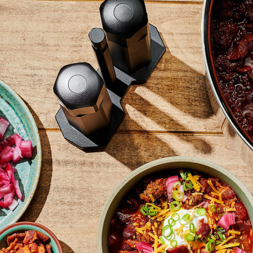 HexMill Tabletop Salt and Pepper Grinders