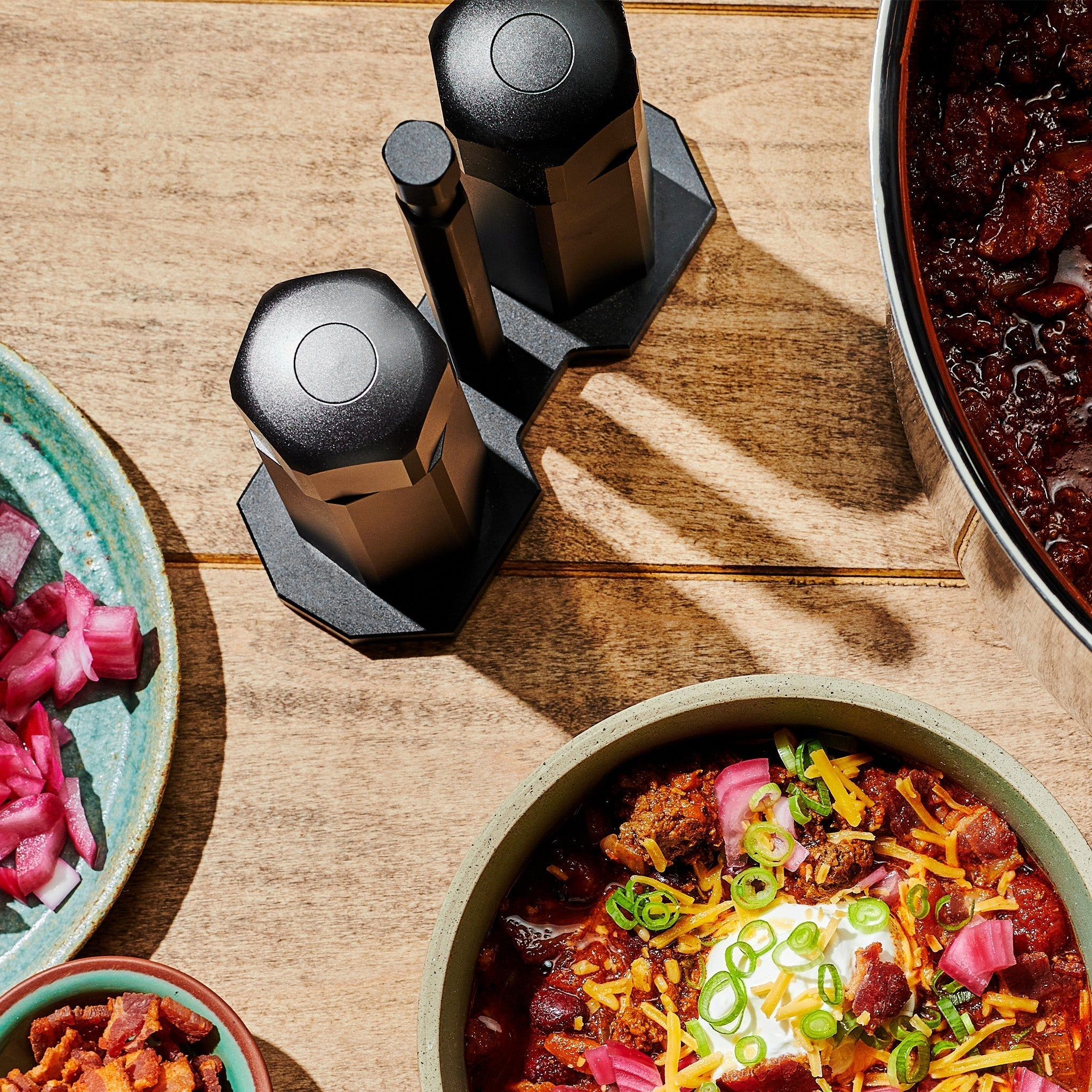 HexMill Tabletop Salt and Pepper Grinders