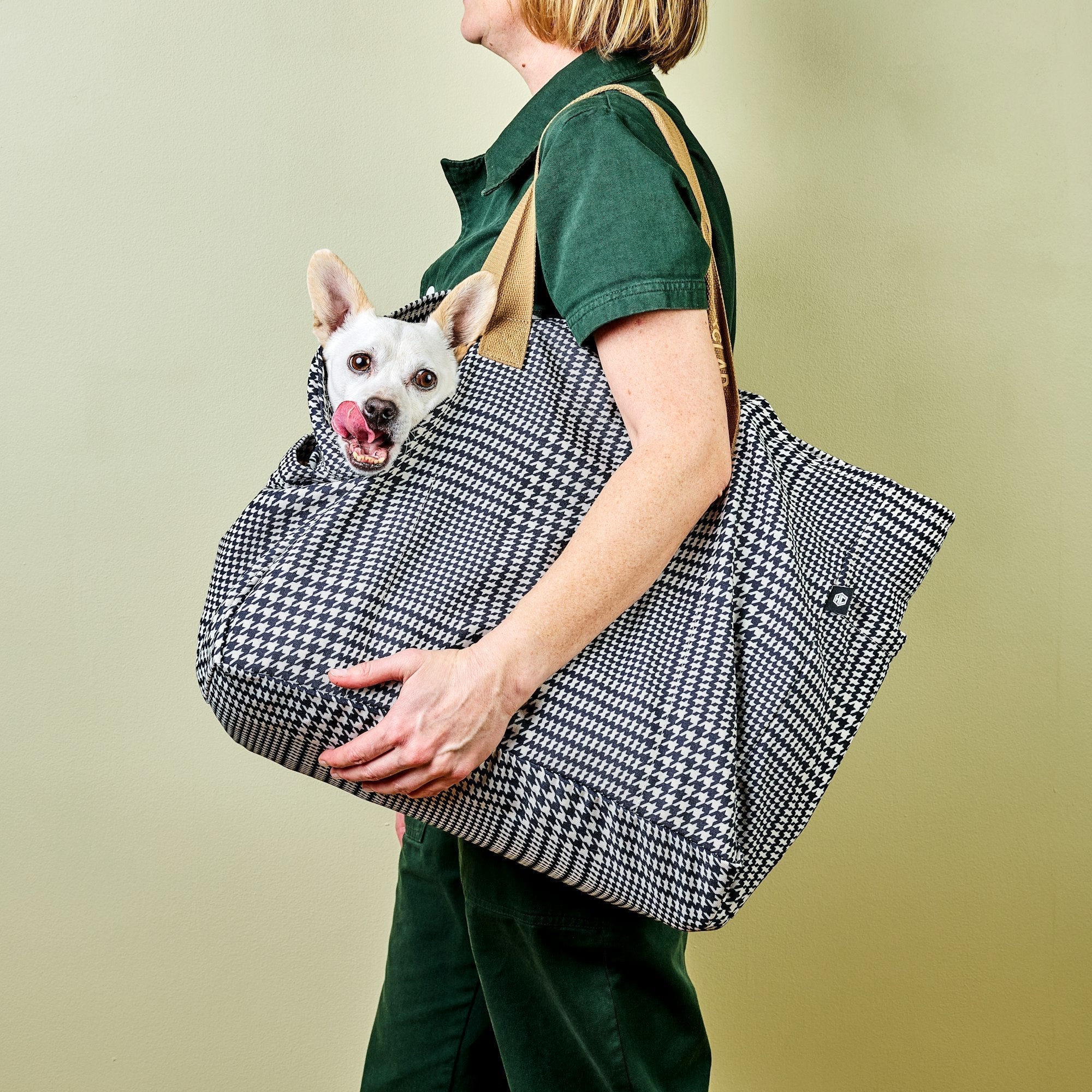 Eco Modern Market Bag (Houndstooth-Onyx)