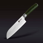 Damascus Steel 7" Santoku Knife and 10" Hybrid Pan with Lid