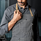 Eco Modern Apron (Houndstooth-Onyx)